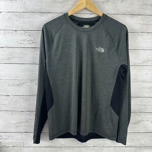 The North Face Shirt Mens Medium Dark Gray Breathable Stretch Flashdry Outdoors